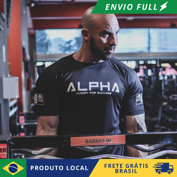 "Camiseta ALPHA Original para Academia e Esportes"