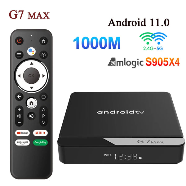 G7 Max: Android 11 Smart TV Box - Potência em Streaming 4K com WiFi Dual Band e USB 3.0